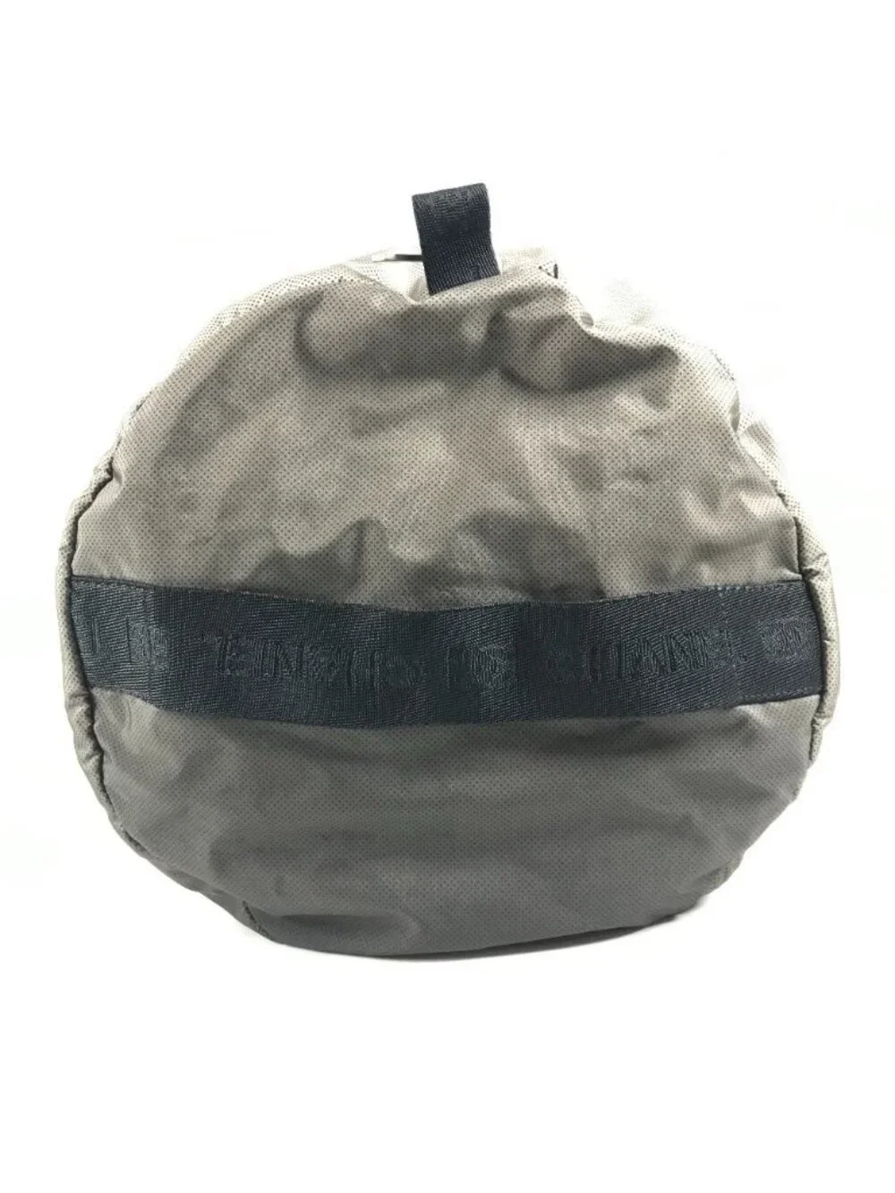 Chanel Boston Bag Logo Nylon Gray